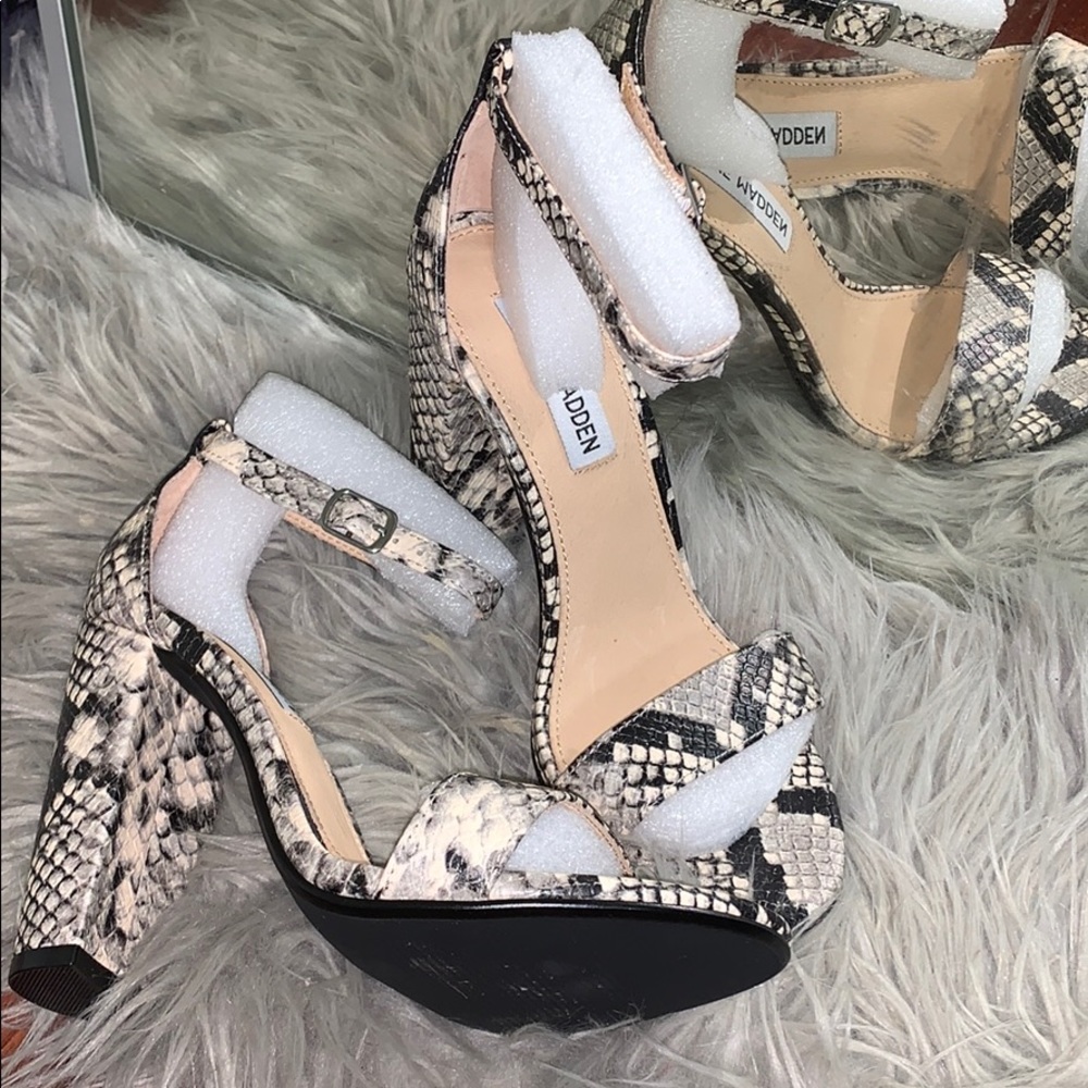 Steve Madden Carrson Natural Snake Heel